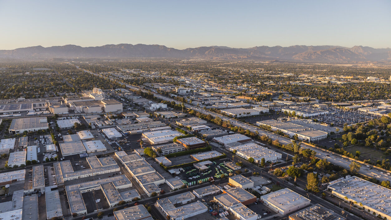 San fernando valley from top view